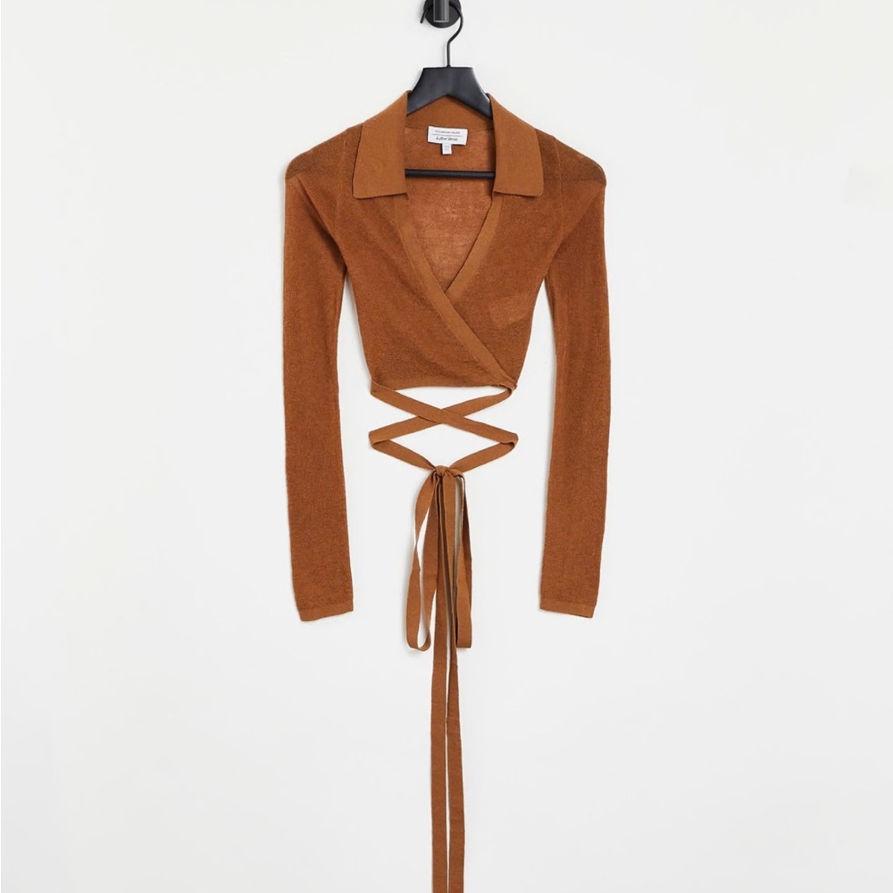 And other stories beautiful wrap tie crop top